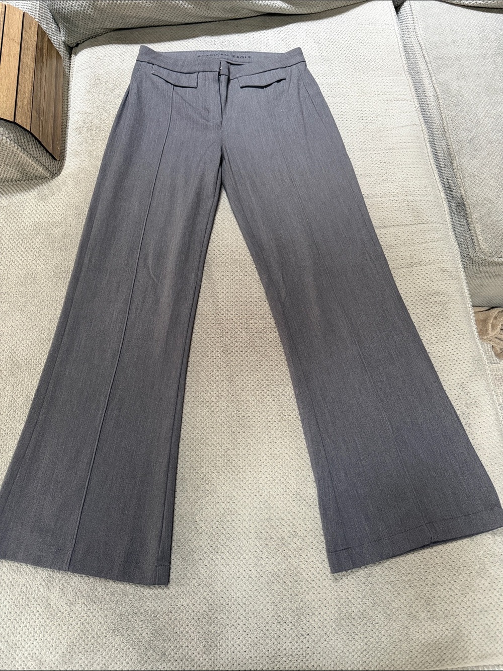 American Eagle Outfitters Gray Flare Trouser size 2